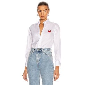 Comme Des Garcons PLAY Cotton Button Down Shirt S